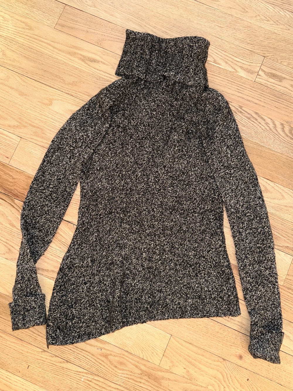 Athleta Marled Gray Turtleneck Knit Sweater Small
